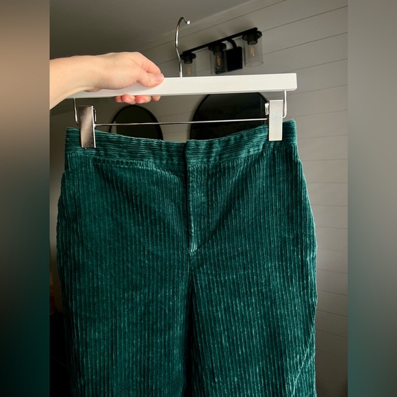 Pilcro and the Letterpress High rise Wide leg Corduroy Trousers - 26 R - Emerald - Picture 3 of 5